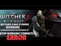 WITCHER 3 HAS STOPPED WORKING A PROBLEM CAUSED THE PROGRAM TO STOP WORKING CORRECTLY