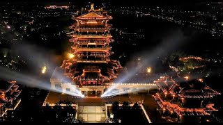Beautiful Shandong: Illuminated Chaoran Pavilion goes viral during May Day holiday