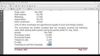 Break-Even Point and Customer Profitability Analysis Question and Answer