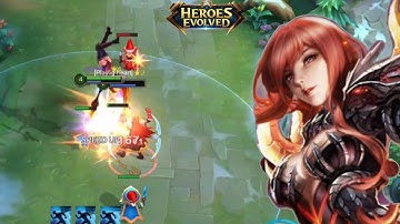 Heroes Evolved : Freya (Bonfire Bird) Skin Gameplay
