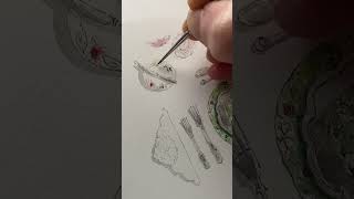 Table Layout Diagram - Skye Mcalpine Tavola Watercolour Illustration