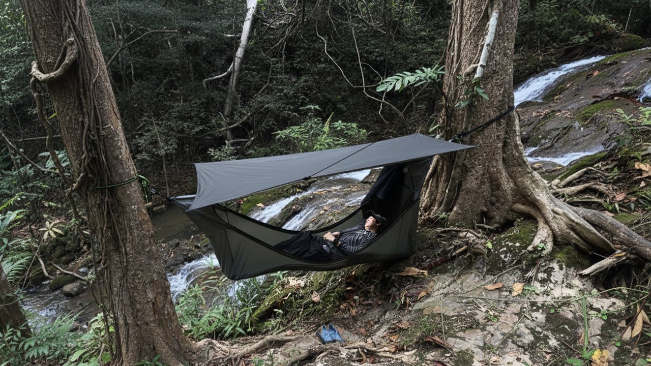 ใช้ชีวิตในป่าข้างน้ำตกสูง ตกดึกอากาศหนาวสุดขั่ว..!!