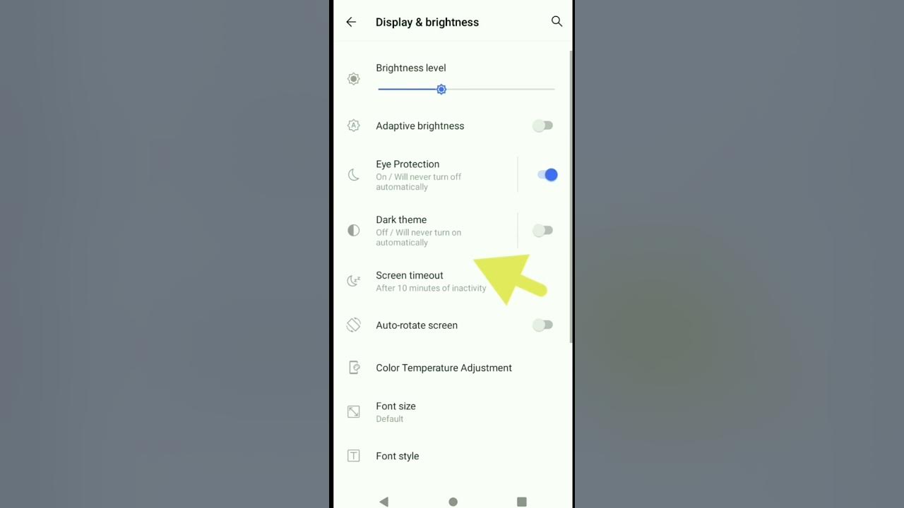 how to set screen timeoutsleep backlight timedisplay light time