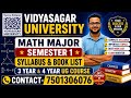 Vidyasagar University UG 1st Sem Math Major Syllabus/NEP/Book List/Online Batch Details/Math Series