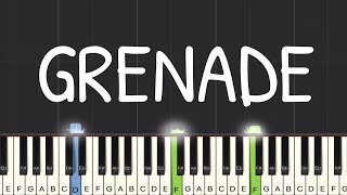 Bruno Mars - Grenade Piano Tutorial | Medium