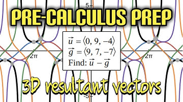 Pre-Calculus Prep: Find the Resultant 3D Vector of {0,9,-4} - {9,7,-7}