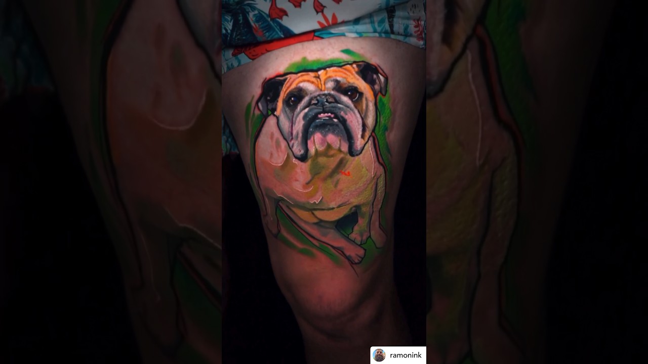 Beautiful Tattoo By Artist @ramonink Using UV Sensitive Colors From 