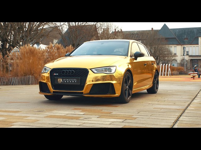 Audi RS3 en OR ! Total covering Avery Gold Chrome RS3 4K 