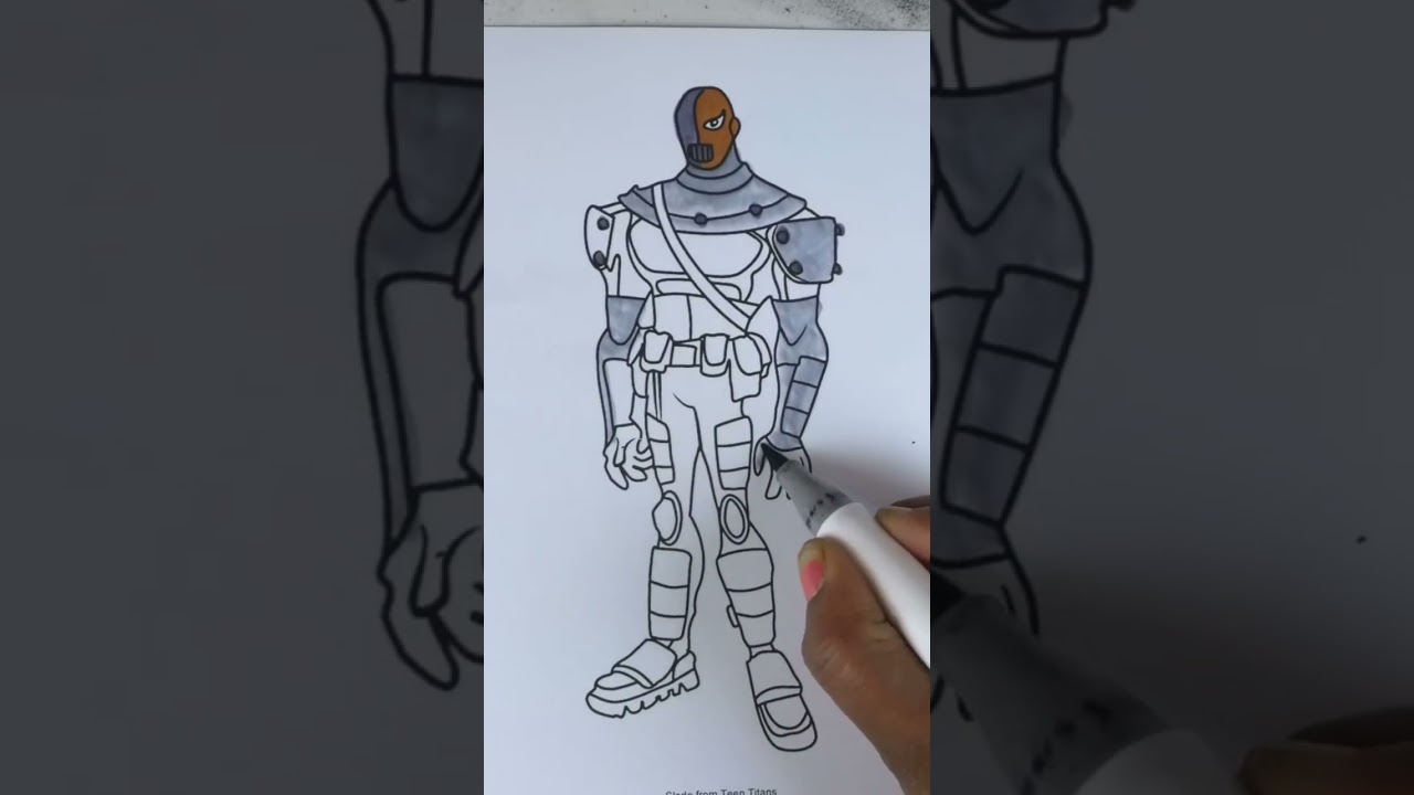 Coloring Slade Teen Titans