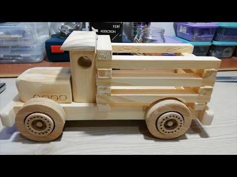 Ahşap kasalı gözlü oyuncak kamyon yapalım / wooden truck / Coche de madera / wooden toy