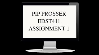 Pip Prosser EDST411 Video