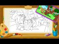 เกมฟาร์มเลี้ยงสัตว์ ระบายสี กระรอก การ์ตูนน่ารักๆ | Kids Animal Farm Toddler Games