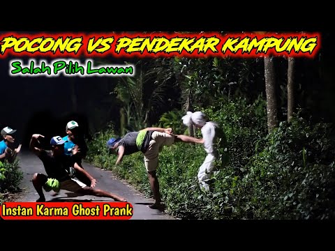 Pocong Apes VS Pendekar Kampung 🤣 Prank Lucu Bikin Ngakak || Instan Karma Ghost Prank