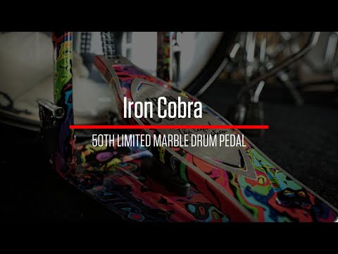 TAMA Iron Cobra Single Pedal Power Glide - Marble Psychedelic Rainbow