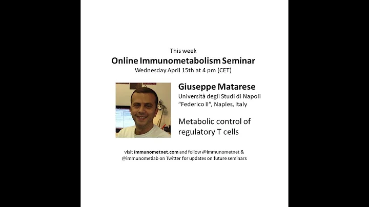 Giuseppe Matarese at Online Immunometabolism Semin...