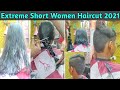 Extreme Short Haircuts for women 2021/Long to very Short Haircut / Nape shave / Hair Transformation