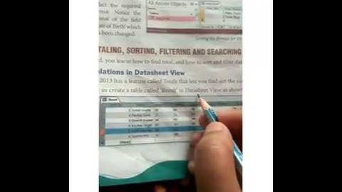 AKPS, Class 8, Sub Computer, Chapter 1, Introduction to Access 2013, Part 6