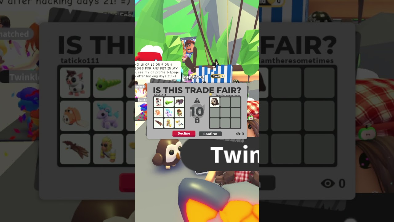 trading only EXOTICS for a CLASSIC Owl in Adopt Me! 