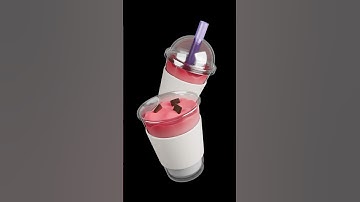 3D modeling milkshake 🧋 whai model next? #3ddesign #blender #3dmodeling
