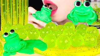 ASMR essbarer Frosch, Frosch-Eier-Gelee, süße und seltsame Desserts, MUKBANG, echte Essgeräusche. screenshot 2