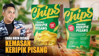 Cara Membuat Desain Kemasan Keripik Pisang UMKM by Hands Risete