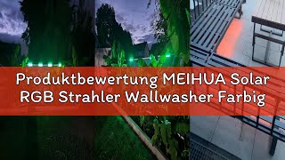 Produktbewertung MEIHUA Solar RGB Strahler Wallwasher Farbig 10 Farbe 30 Modi Timer 2 Helligkeit Sol