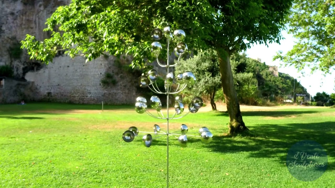 Garden Decoration Ideas | Pine Tree Kinetic Wind Sculpture