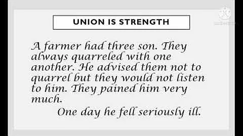 Union is Strength - The farmer and his sons - According to Punjab text board 2021
