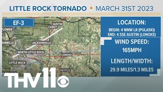 Little Rock tornado was an EF3 | What does that mean?