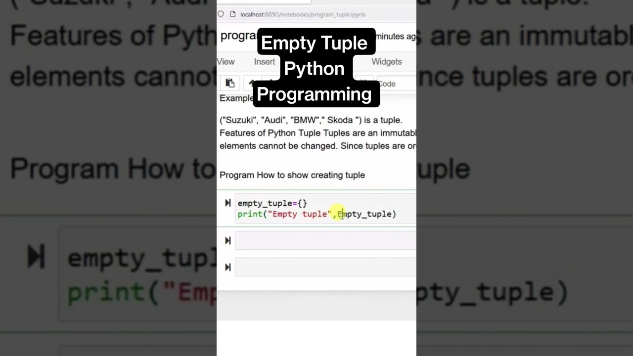 Python Empty Tuple Explained in Seconds! #python #ai
