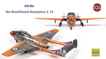 DE HAVILLAND VAMPIRE T.11 -ROYAL AIR FORCE -CENTRAL FLYING SCHOOL -MODEL KIT AIRFIX -1/72 -AIRCRAFT.