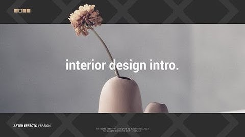 Intro Interior Design | After Effects Template
