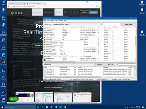 Video of Process Lasso terminating multiple chrome.exe instances at once