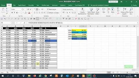 #Excel indis-kaçıncı(match-index) birlikte kullanımı