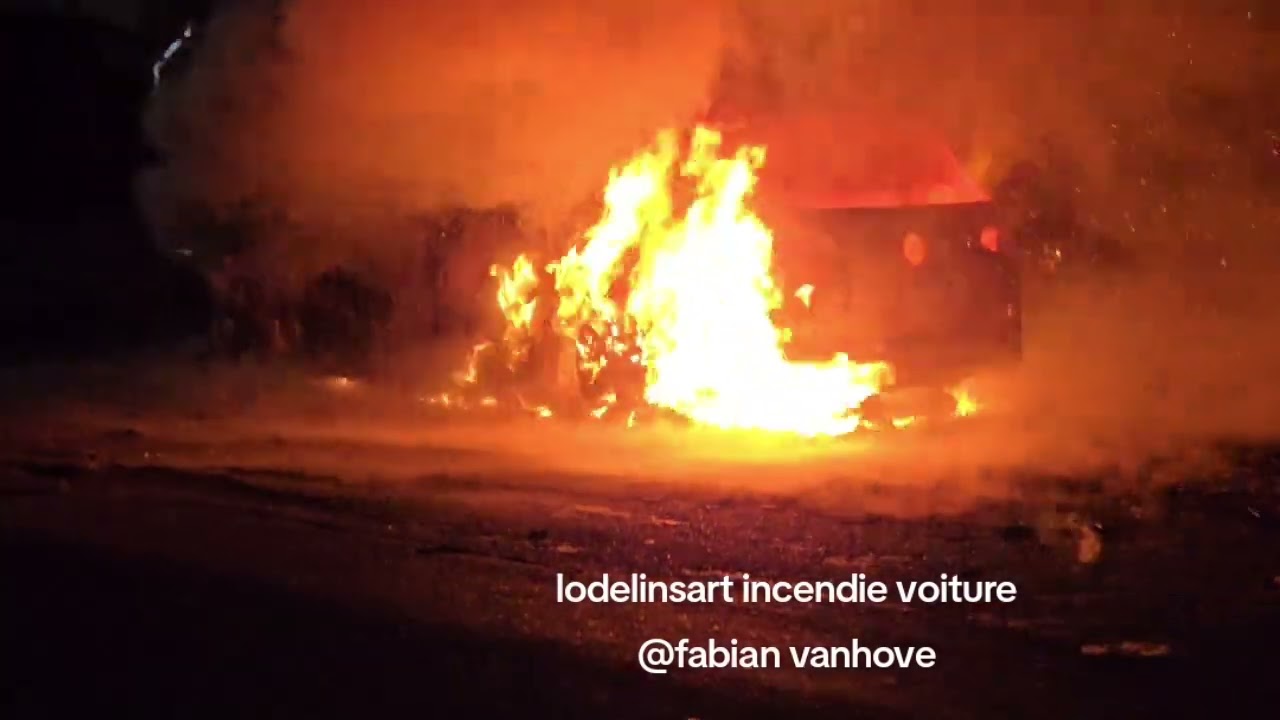 Lodelinsart incendie de voiture,  vidéo fabian vanhove 