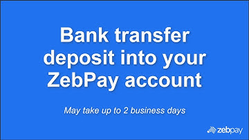 How to deposit to ZebPay: Bank transfer
