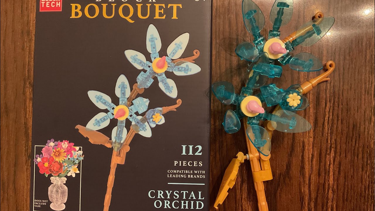 Let's Build Block Tech Block Bouquet Crystal Orchid LEGO