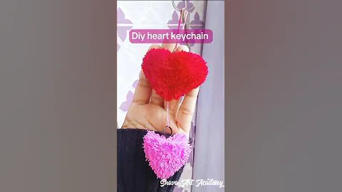 I watch this video 100 times❤️|| #shorts #2025 #diy #creative #keychain #heart #woolencraft