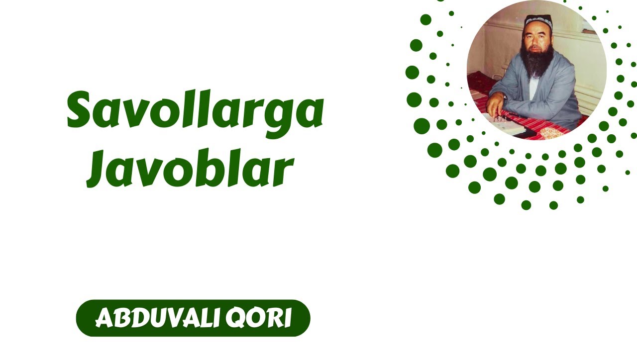 69. Savollarga Javoblar | Abduvali Qori