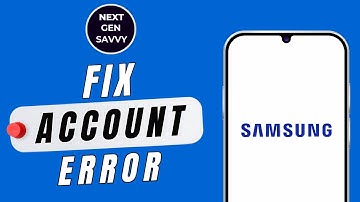 How To Fix Server Error Occurred Samsung Account