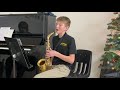 Finn Grenier - Playing Saxophone Solo - Angels We Have Heard On High