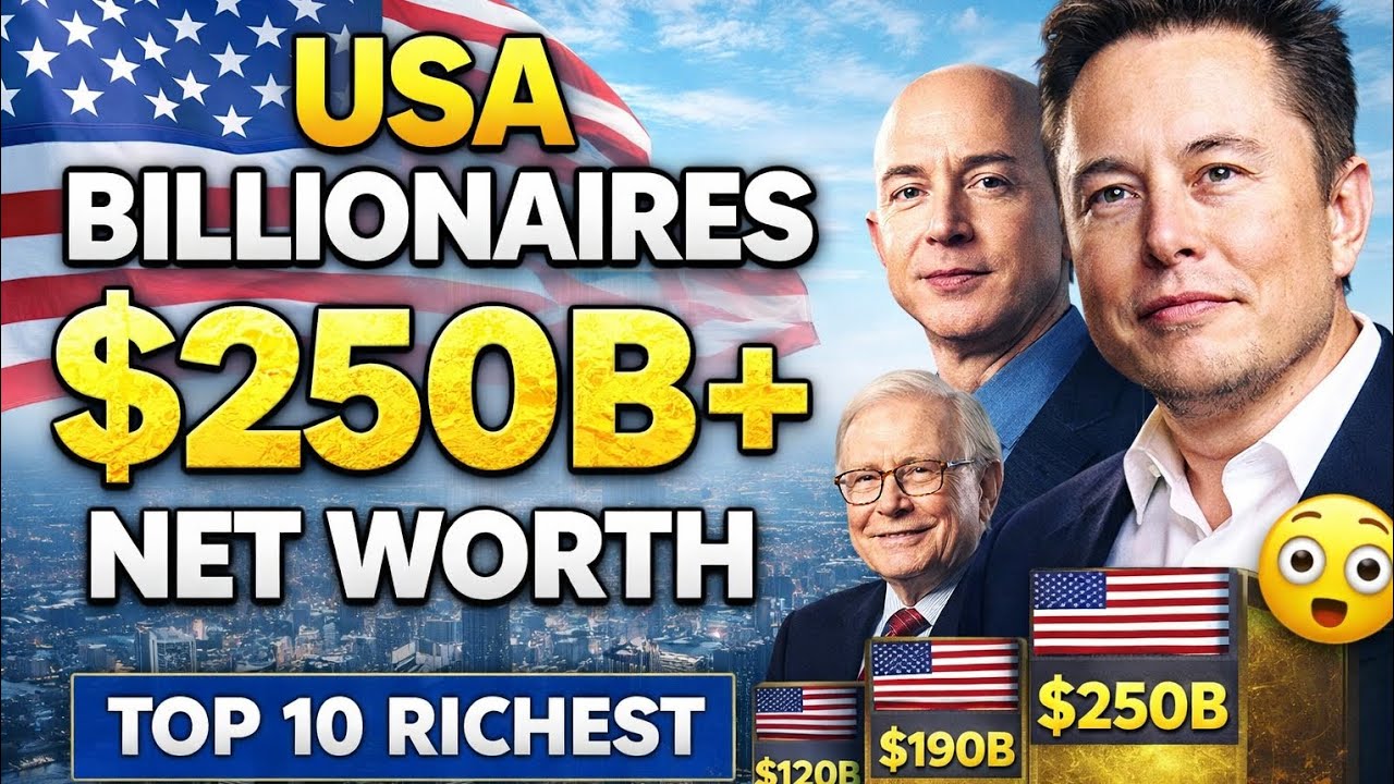 America’s Top 10 Billionaires | Net Worth Race💰