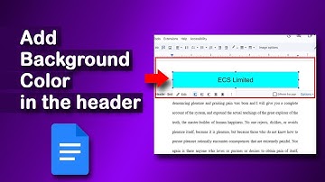 How to add background color in the header in Google Docs