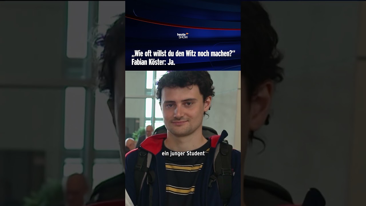 „Wie oft willst du den Witz noch machen?“ – Fabian Köster: Ja. | heute-show 