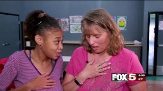FOX5 Surprise Squad: A Special Needs Girl is Robbed But Then Gets Big Surprise On Campus!