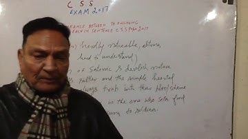 subtler sutler,Pair of Words, CSS Past Paper Solved, Amin Baig, an Expert of CSS English