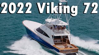 2022 Viking 72 Convertible “Safari” – 5200 Combined HP MTUs, SeaKeeper, Sonar