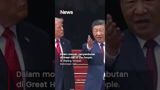 Dua Pemimpin Raksasa Ekonomi Dunia Bertemu! Xi Jinping Sambut Trump di Beijing