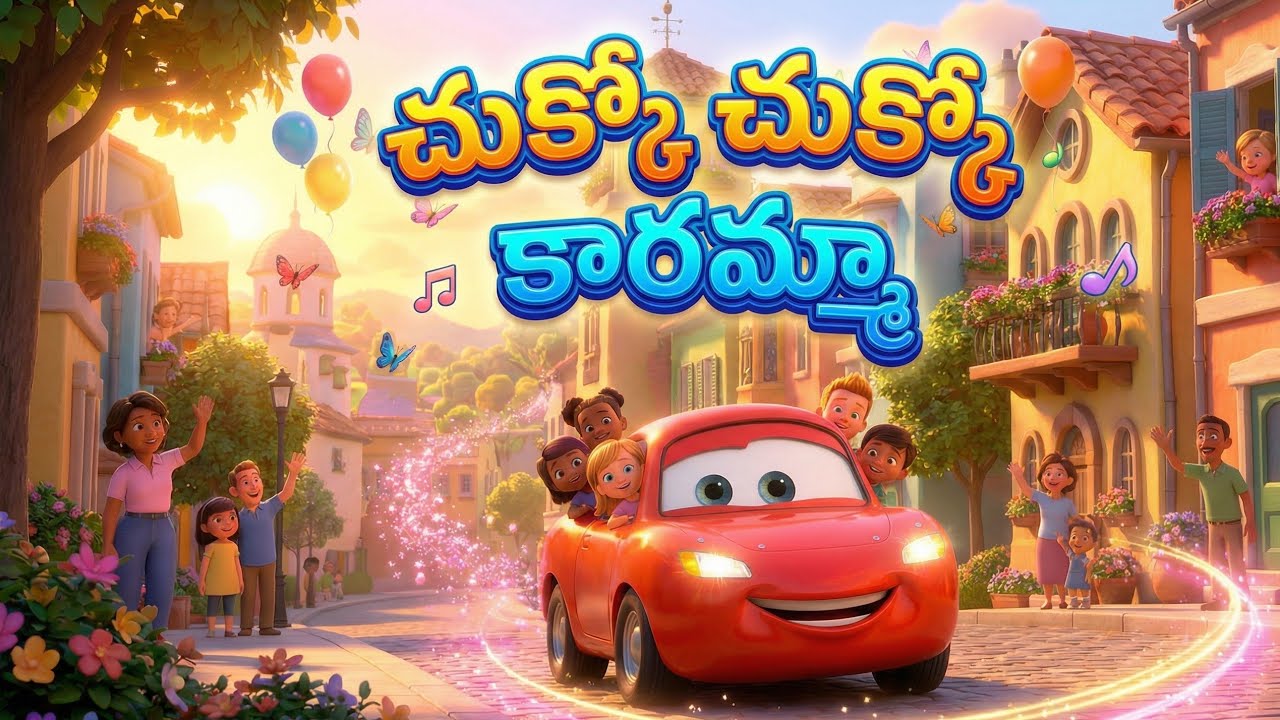 చుక్కో చుక్కో కారమ్మా 🚗 | Traffic Rules Song for Kids | Telugu Rhymes | Kids Videos | Nursery rhymes