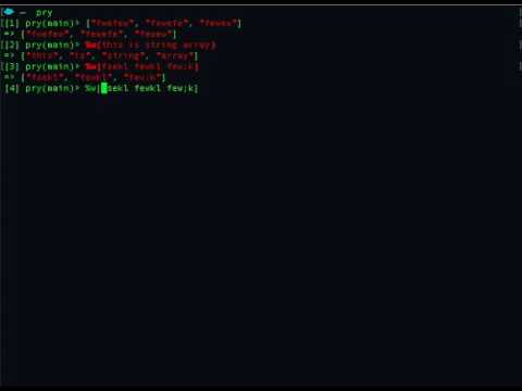 How to create a strings array in ruby